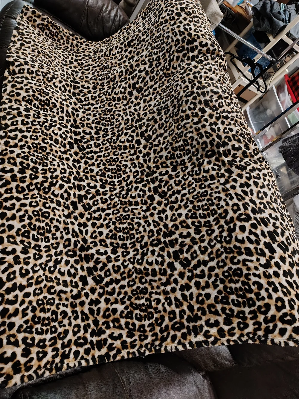 Luxury Vintage Chic Leopard Print Qn Sz Throw Y2K Aesthetic Animal Print Decor